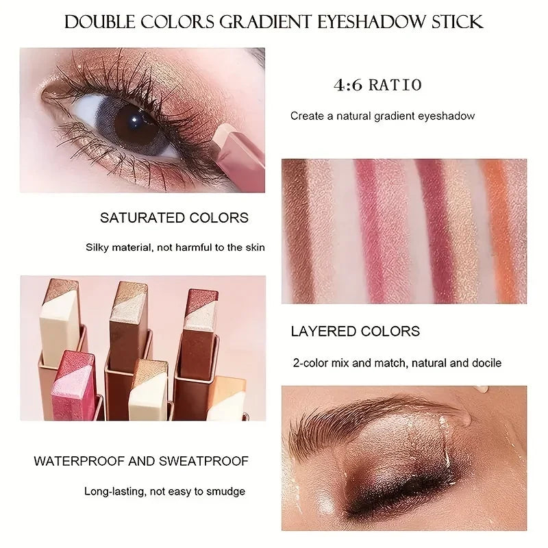 Glam Duo Eye Shadow Stick - creamy easy-to- apply eye color crayon